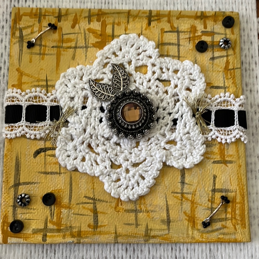 Hand painted canvas decor
